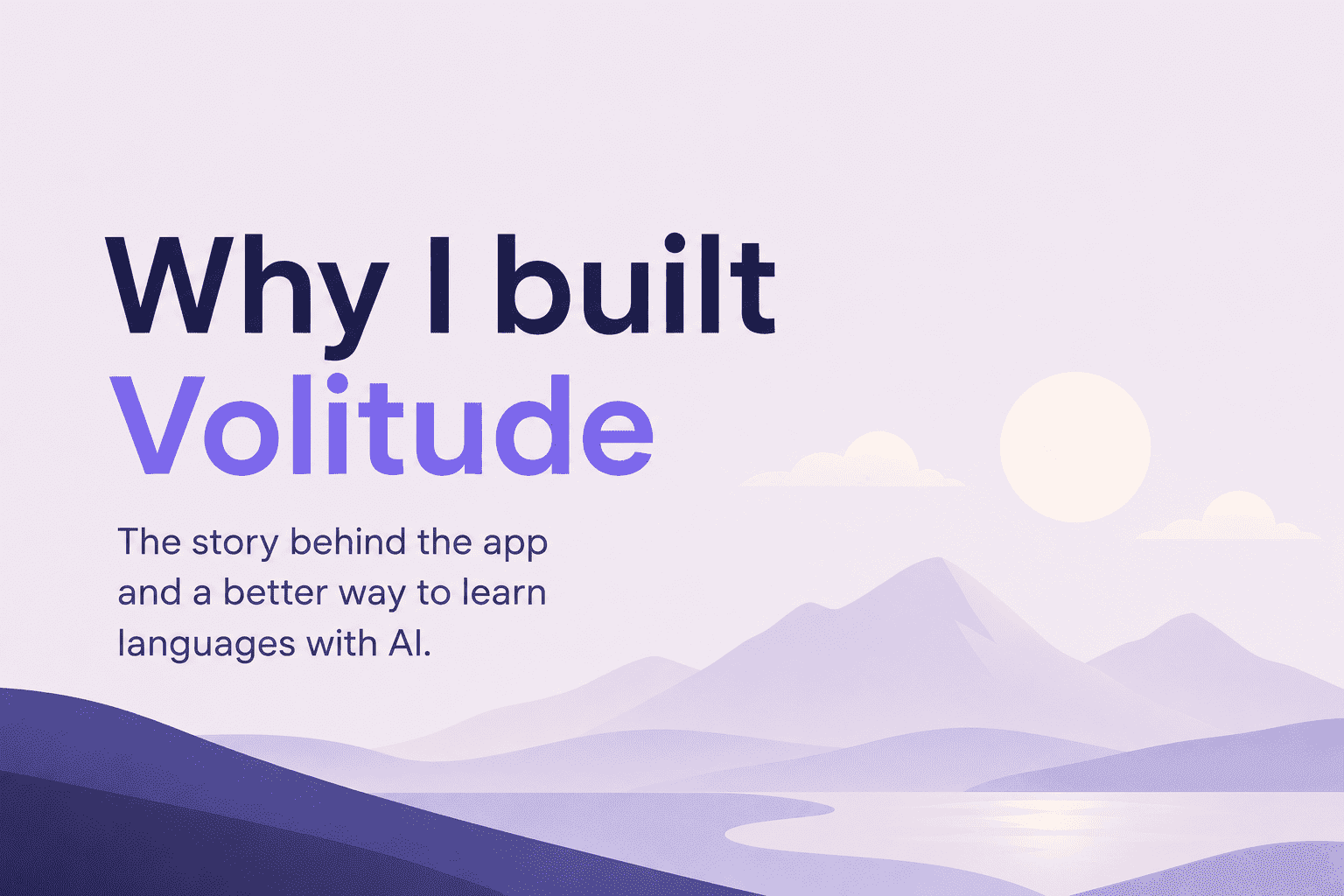 Why I Built Volitude thumbnail