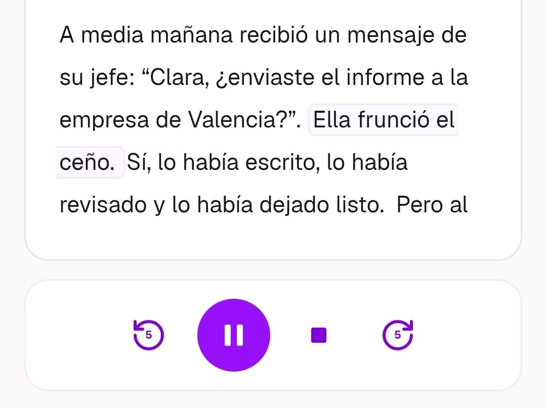 Sentence-level highlighting synced with audio narration